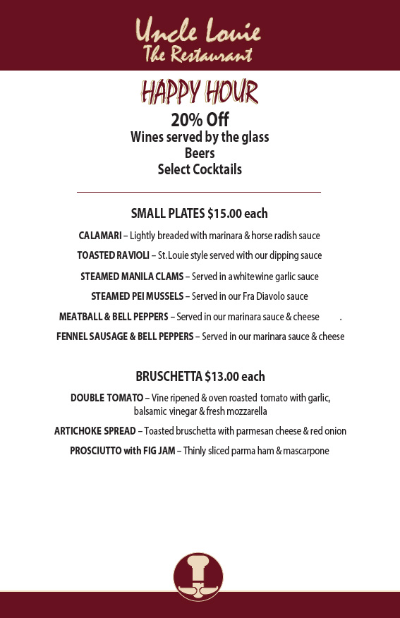 Happy Hour Menu